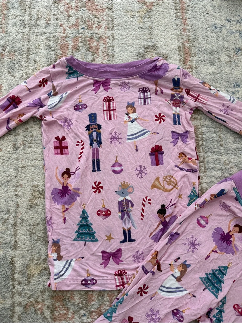 Little Sleepies Pink Nutcracker & Ballerina Pajama Set